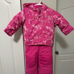Columbia Toddler Girls 3T Buga II Snowsuit Coat and Bibs Set